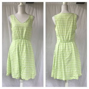 Lined Gap Geometric Print Dress